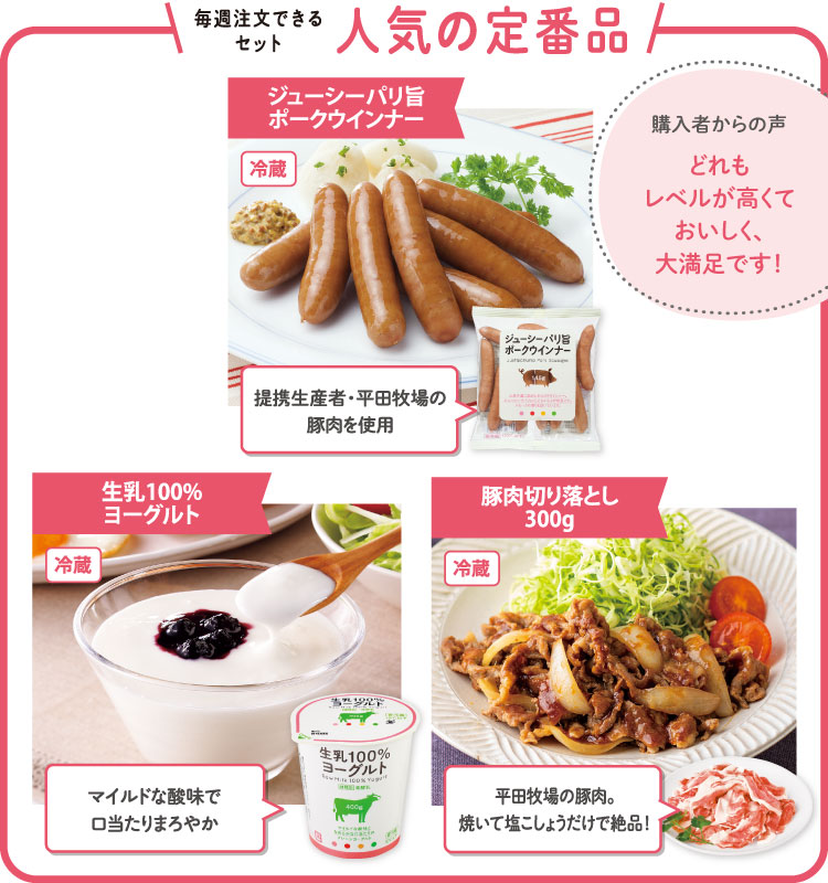 生活クラブの定番品セット